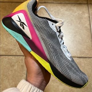 Reebok Nano X1 Women's Crosstrainers White/Core Black/Pursuit Pink - Size 7